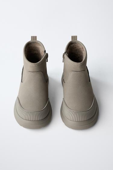 LINED BOOTS - Grey by Zara - Image 3