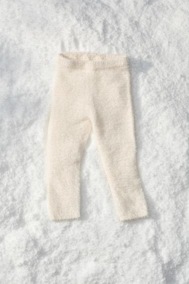 LEGGING EFFET FOURRURE - Écru de Zara