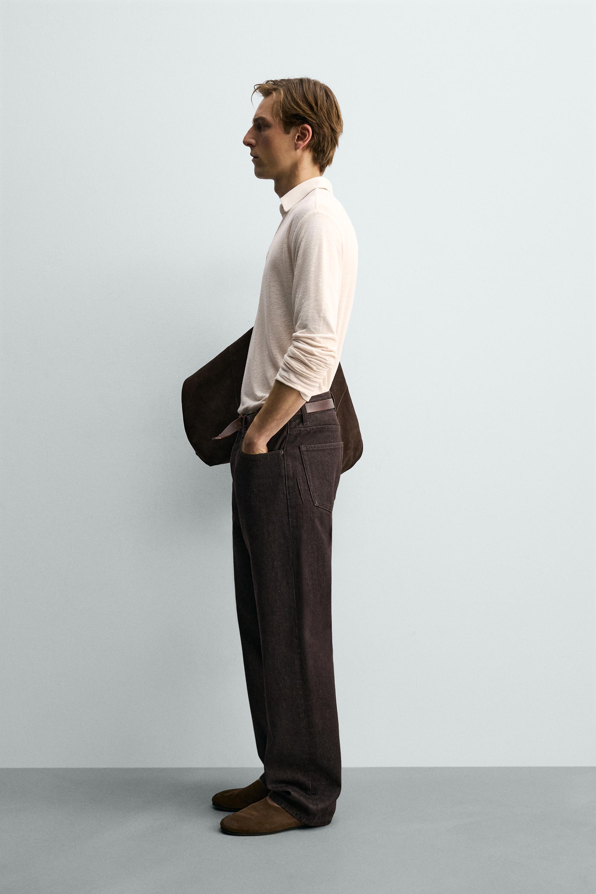 RELAXED FIT VISCOSE - LINEN POLO SHIRT