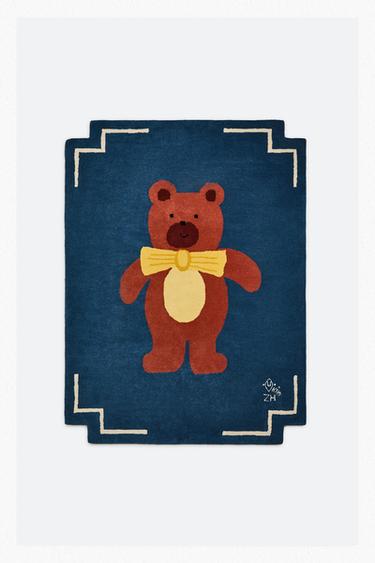 Zara KIDS’ WOOL BEAR AREA RUG X THE ANIMALS OBSERVATORY - Blue