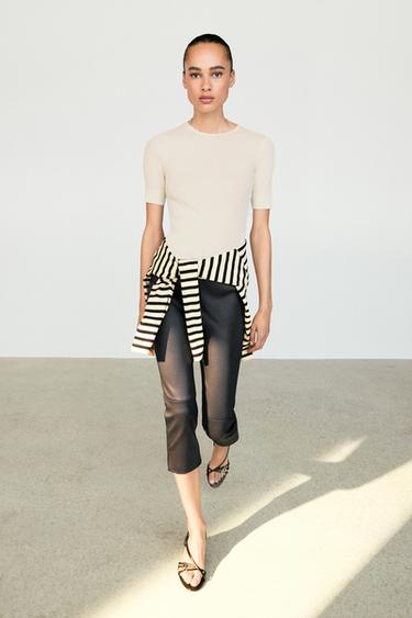 Zara Leather capris - Black - Image 0