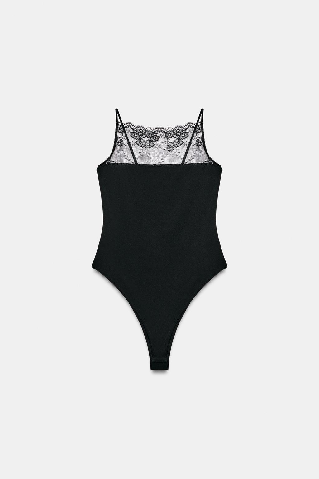 POLYAMIDE LACE BODYSUIT