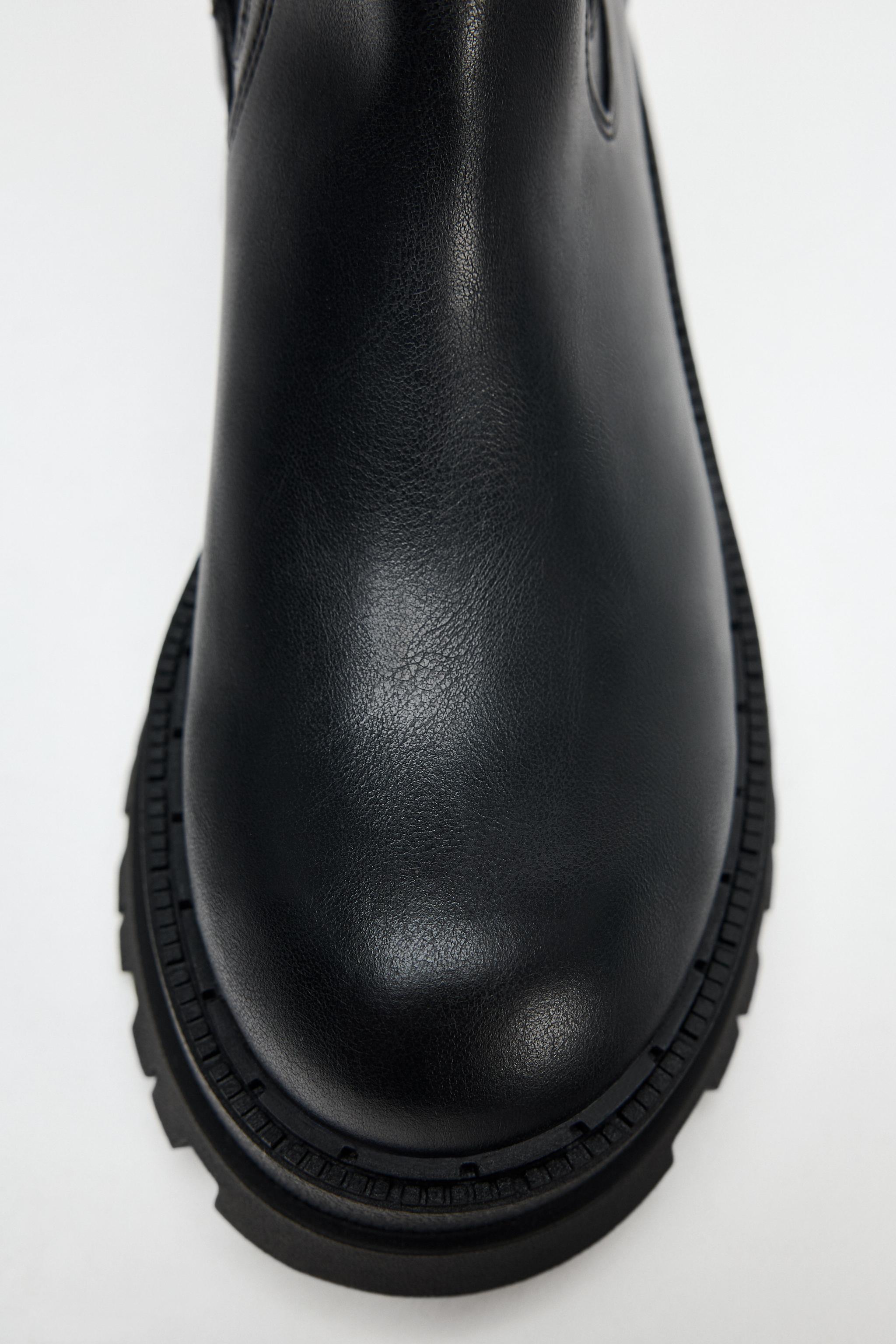 トラックソール ショートブーツ - ブラック | ZARA Japan / 日本