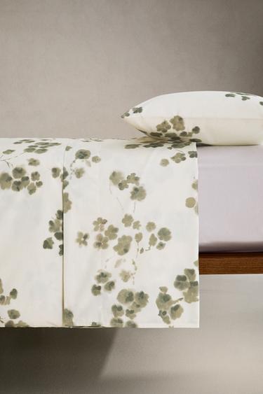 HOUSSE DE COUETTE IMPRIMÉ ESTOMPÉ - Vert de Zara - Image 1