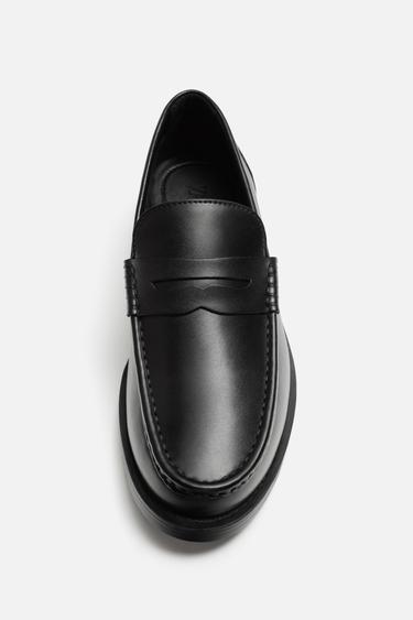 MOCASSINS EN CUIR AVEC MASQUE - Noir de Zara - Image 4