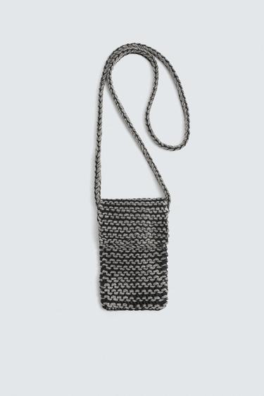 MALA A TIRACOLO MACRAMÉ - Preto da Zara