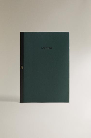 PRINTED A4 NOTEBOOK - Green by Zara