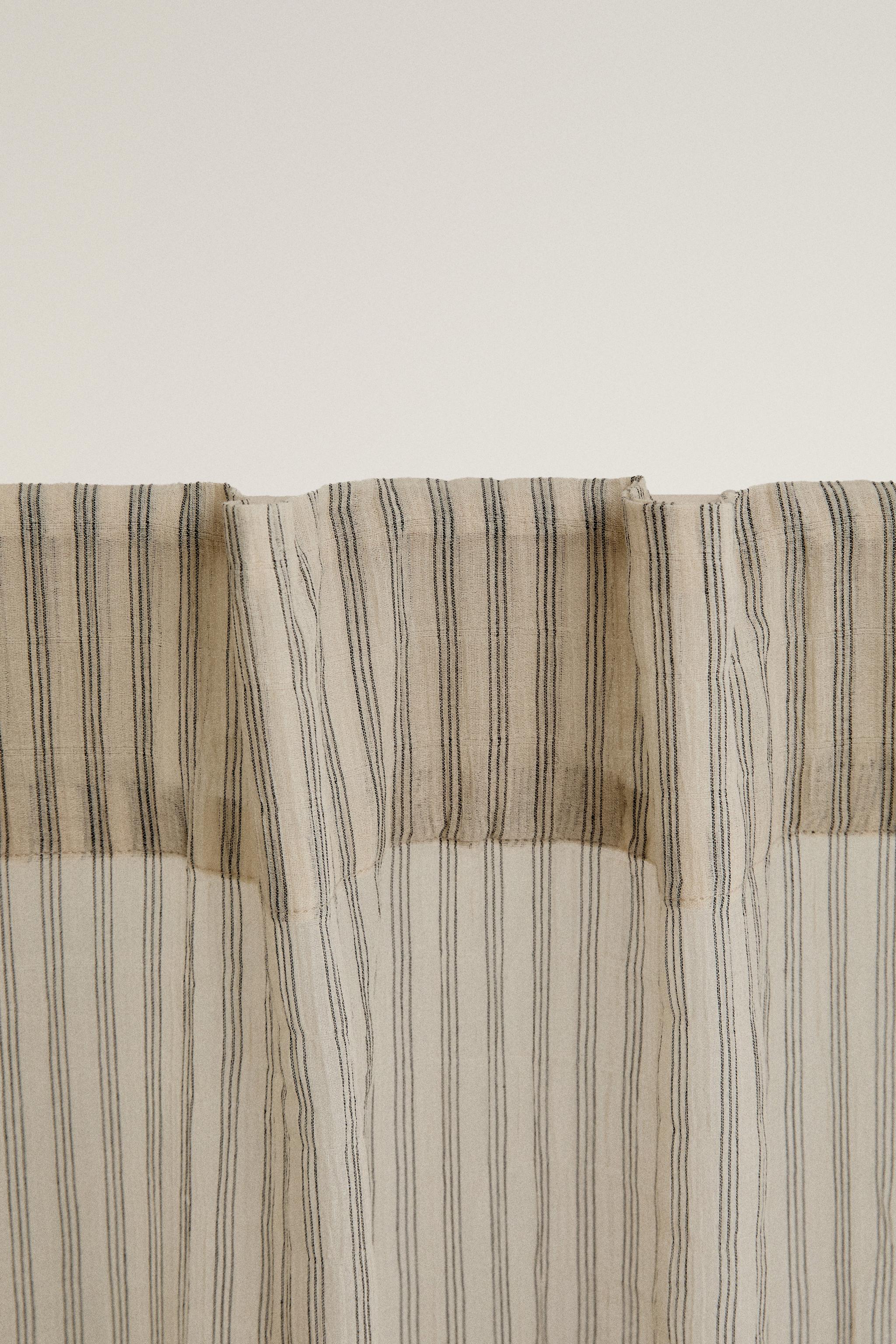 STRIPED CHIFFON CURTAIN