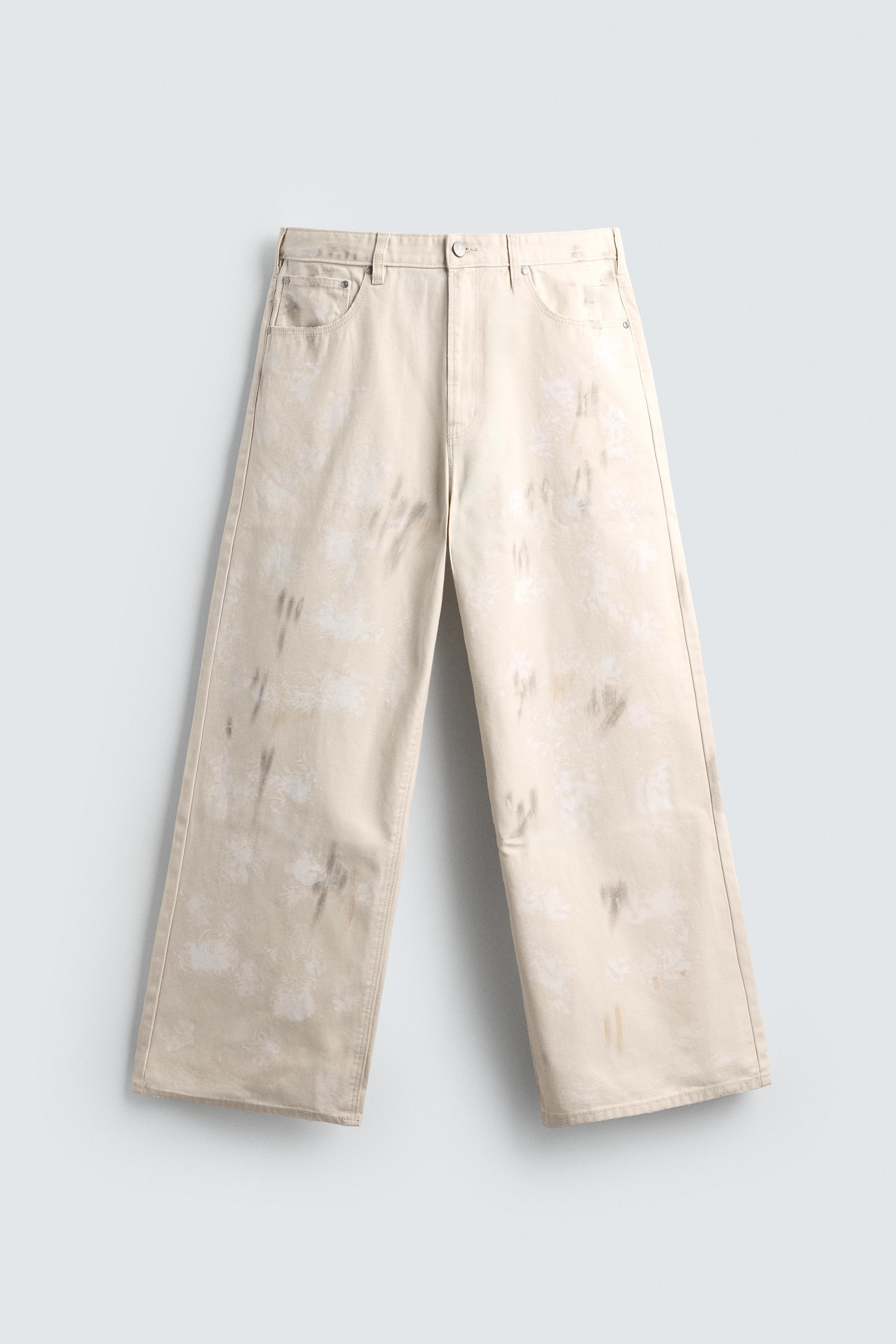 ABSTRACT PRINT TEXTURED PANTS