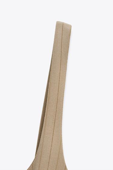 STRIPED OPEN-BACK TOP - camel de Zara - Image 7