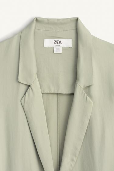 VESTE FLUIDE À POCHES ÉDITION LIMITÉE - Vert d'eau de Zara - Image 7