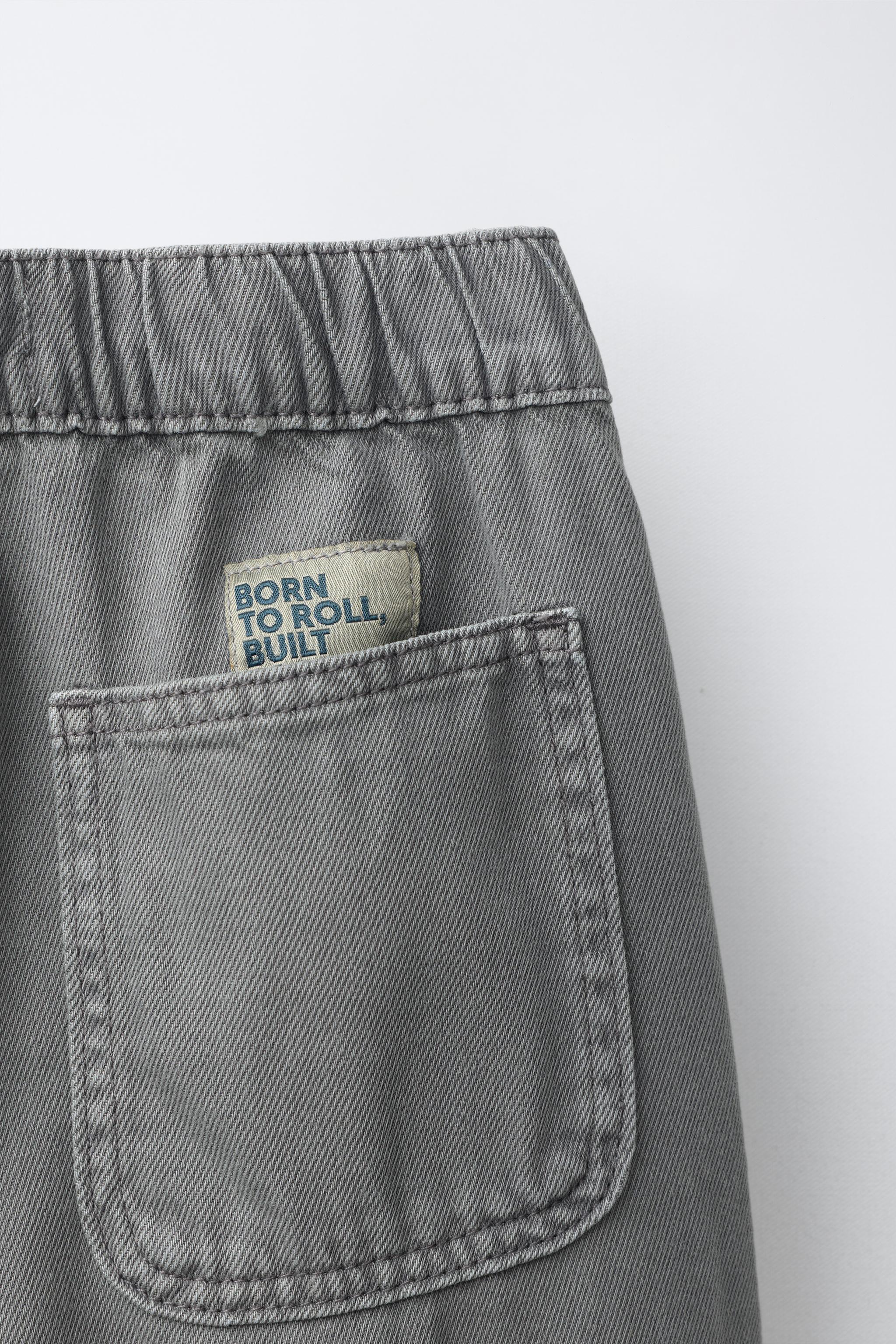 Детские брюки Zara FLOWY TWILL BALLOON PANTS — фото 4