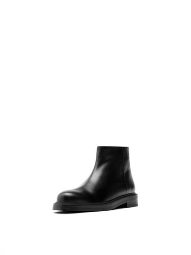 Zara Leather ankle boots with suede lining - Black
