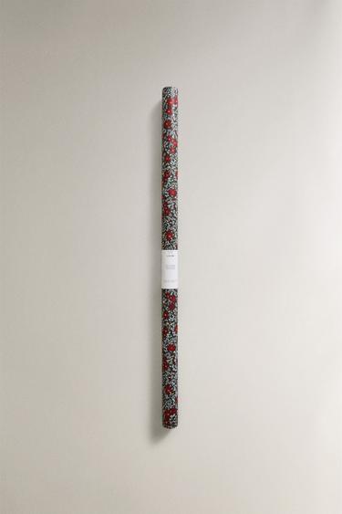 Zaras JULKLAPPSPAPPER MED BLOMMOR - Flerfärgad - Bild 0