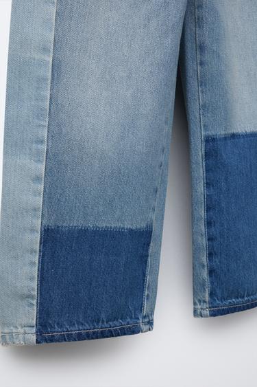 PATCHWORK BALLOON JEANS - Blue by Zara - Image 4