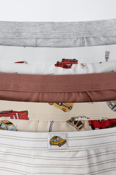 3-6 YEARS/ FIVE-PACK OF CAR PRINT BOXERS - Multicoloured by Zara - Image 1