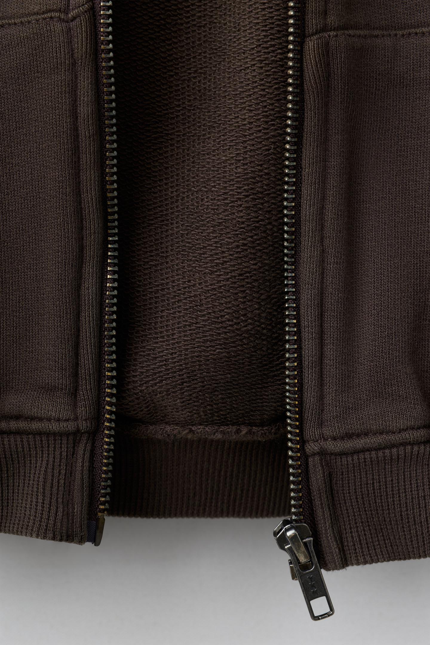 Детское худи Zara Zip-Up, цвет: Тёмный коричневый — фото 5