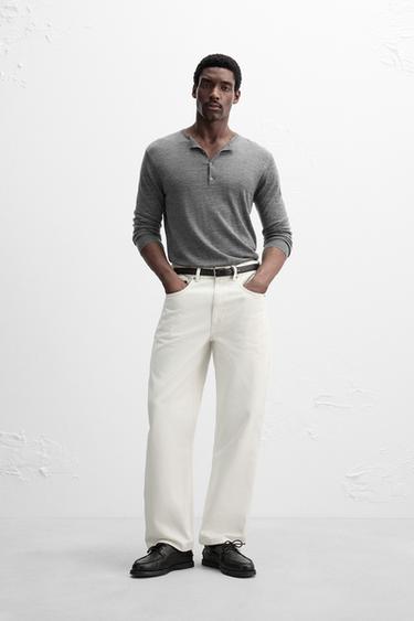 Zara STRAIGHT FIT JEANS - Oyster-white - Image 0