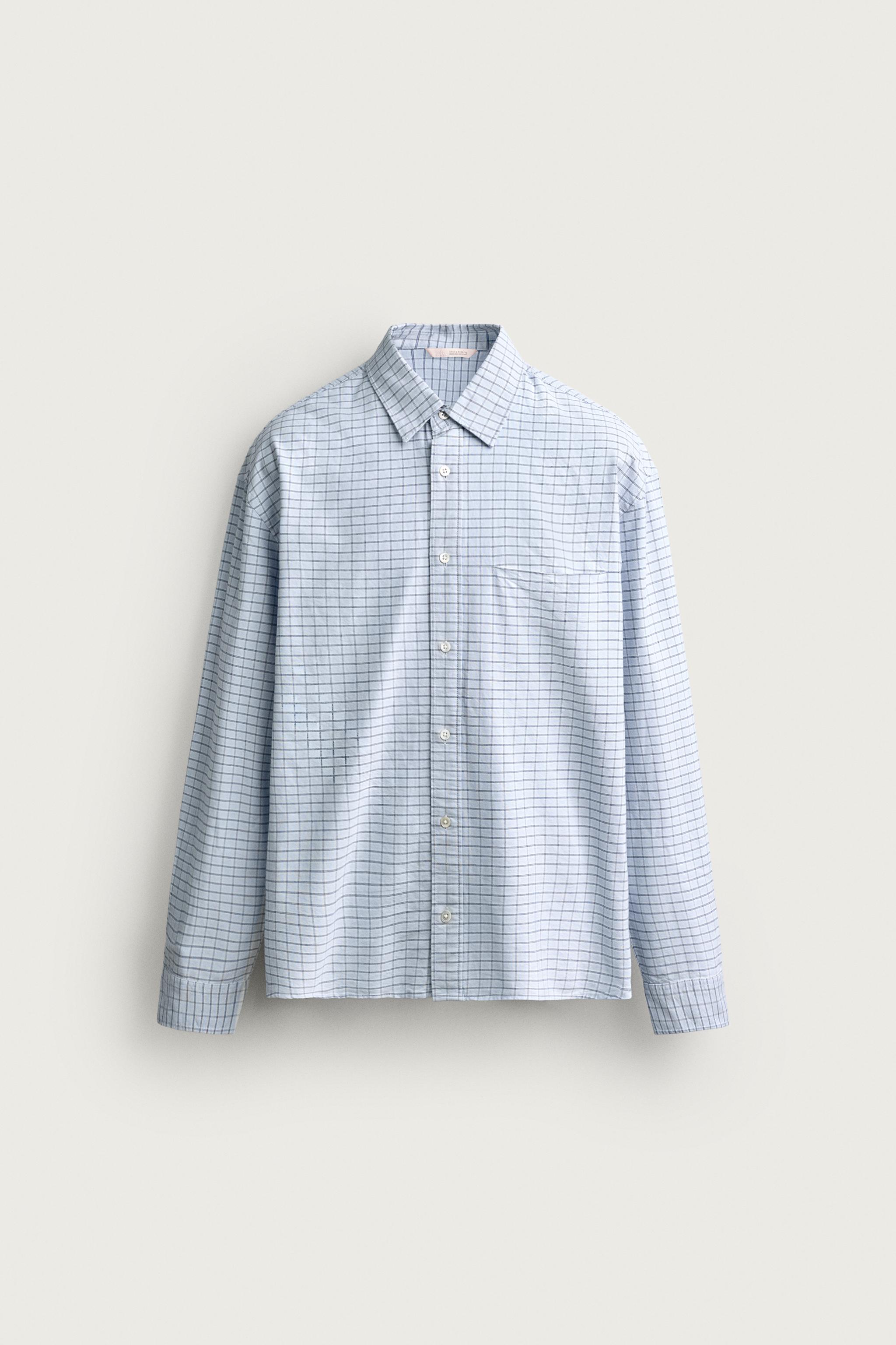 RELAXED FIT OXFORD SHIRT — Sky blue