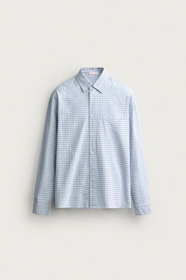 CAMISA RELAXED FIT OXFORD - Celeste de Zara