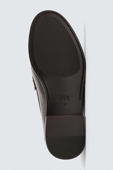 LEATHER PENNY LOAFERS - Multicoloured by Zara - Image 6