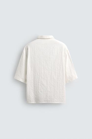 TEXTURED POLO SHIRT - White by Zara - Image 7