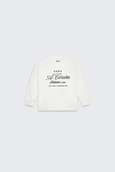 50TH ANNIVERSARY EMBROIDERED SLOGAN SWEATSHIRT - Oyster-white by Zara