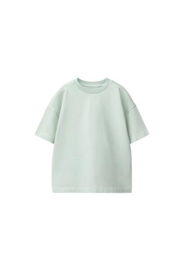PLAIN T-SHIRT - washed green by Zara