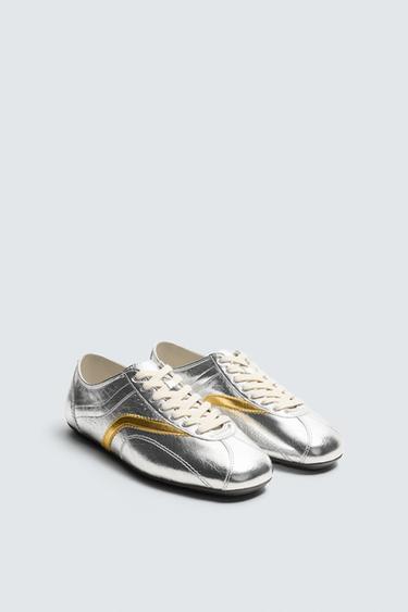 LEATHER TRAINERS HARRY LAMBERT FOR ZARA X DISNEY - Silver by Zara