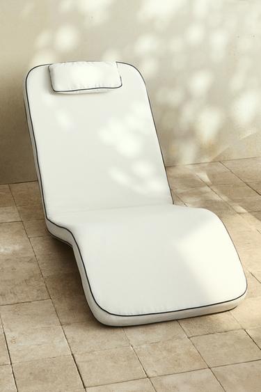RECLINING BEACH GROUND LOUNGER - Ecru by Zara