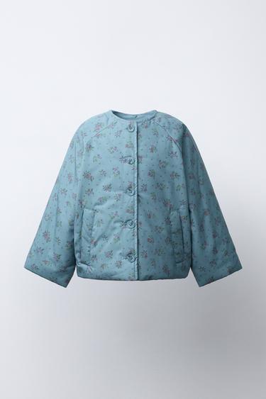 FLORAL PRINT JACKET - Bluish by Zara
