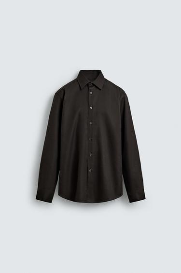 CAMISA ESTRUCTURA EASY CARE - Marrón de Zara