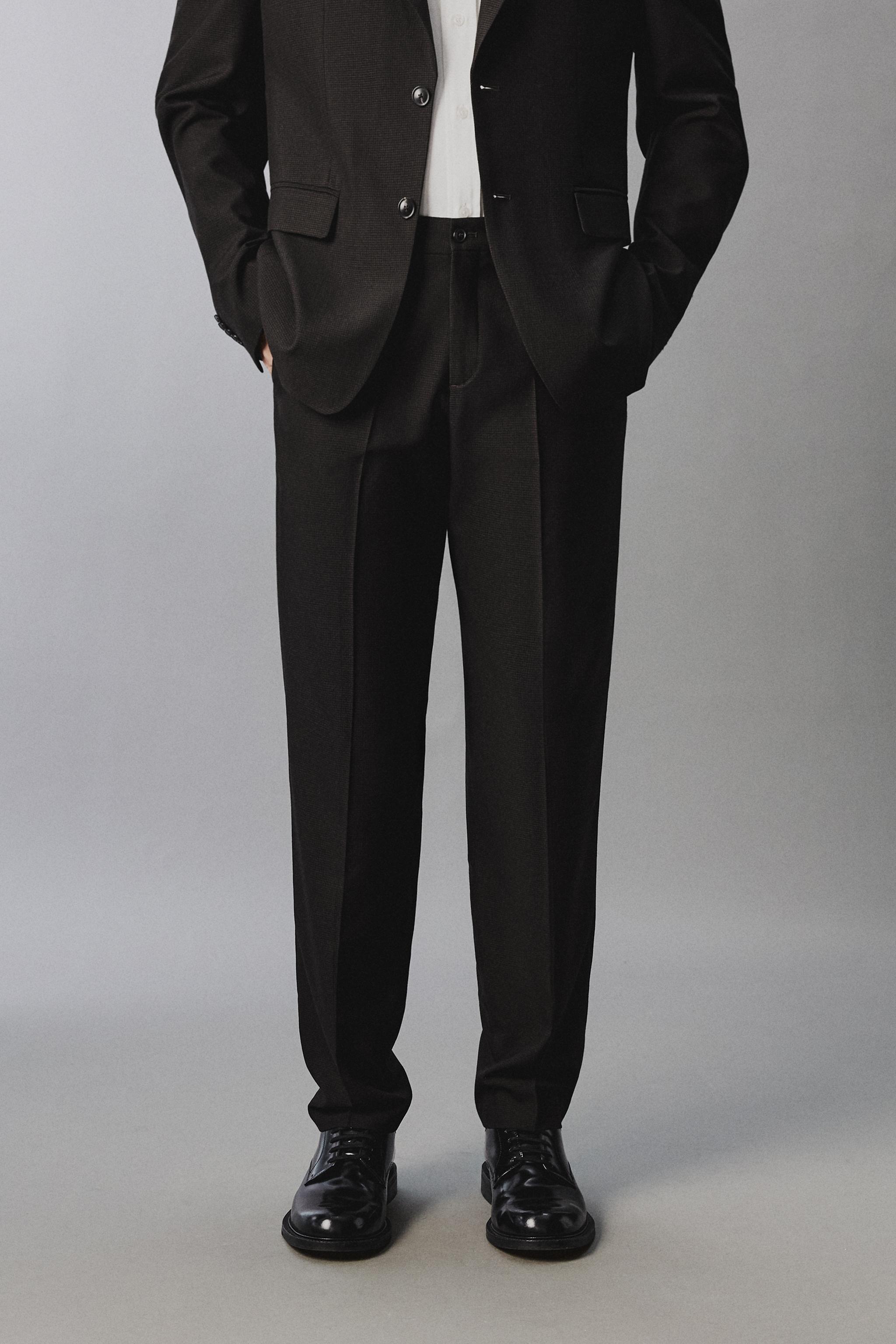 PANTALON DE COSTUME PIED-DE-POULE
