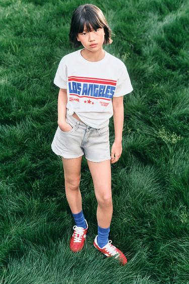 텍스트 시티 티셔츠 - Zara 화이트