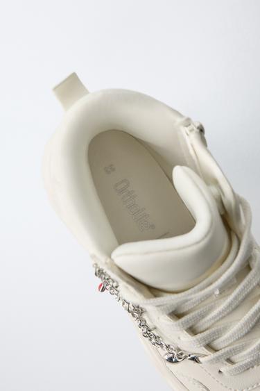 HIGH-TOP SNEAKERS WITH CHUNKY SOLE AND CHARMS - Beige by Zara - Image 8