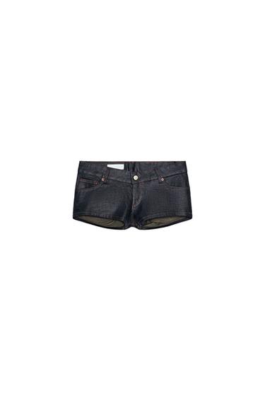 SHORTS MINI DENIM TRF TIRO BAJO - Chocolate de Zara
