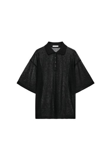RUSTIC POLO SHIRT - Black by Zara