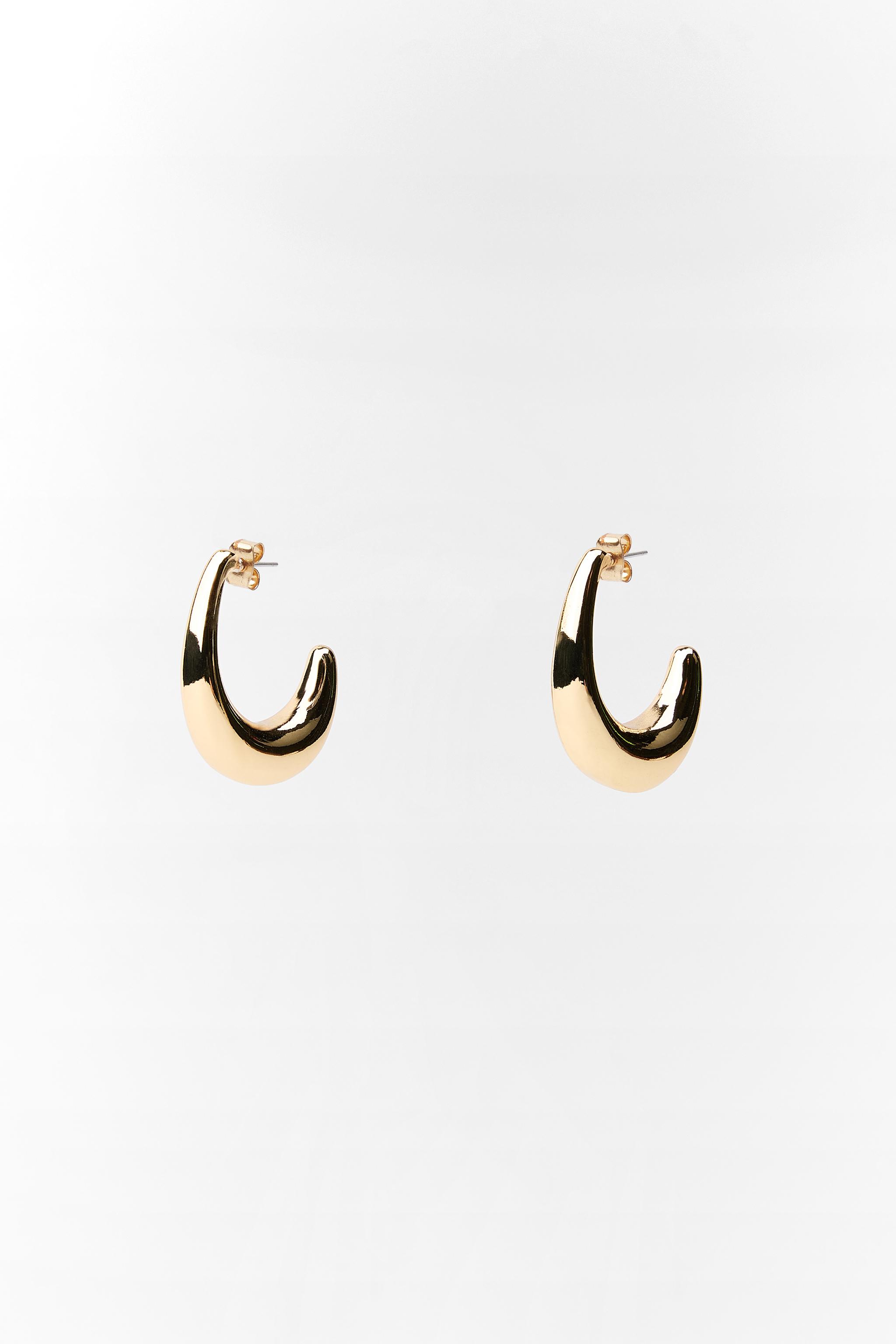 TEARDROP EARRINGS Golden ZARA United States