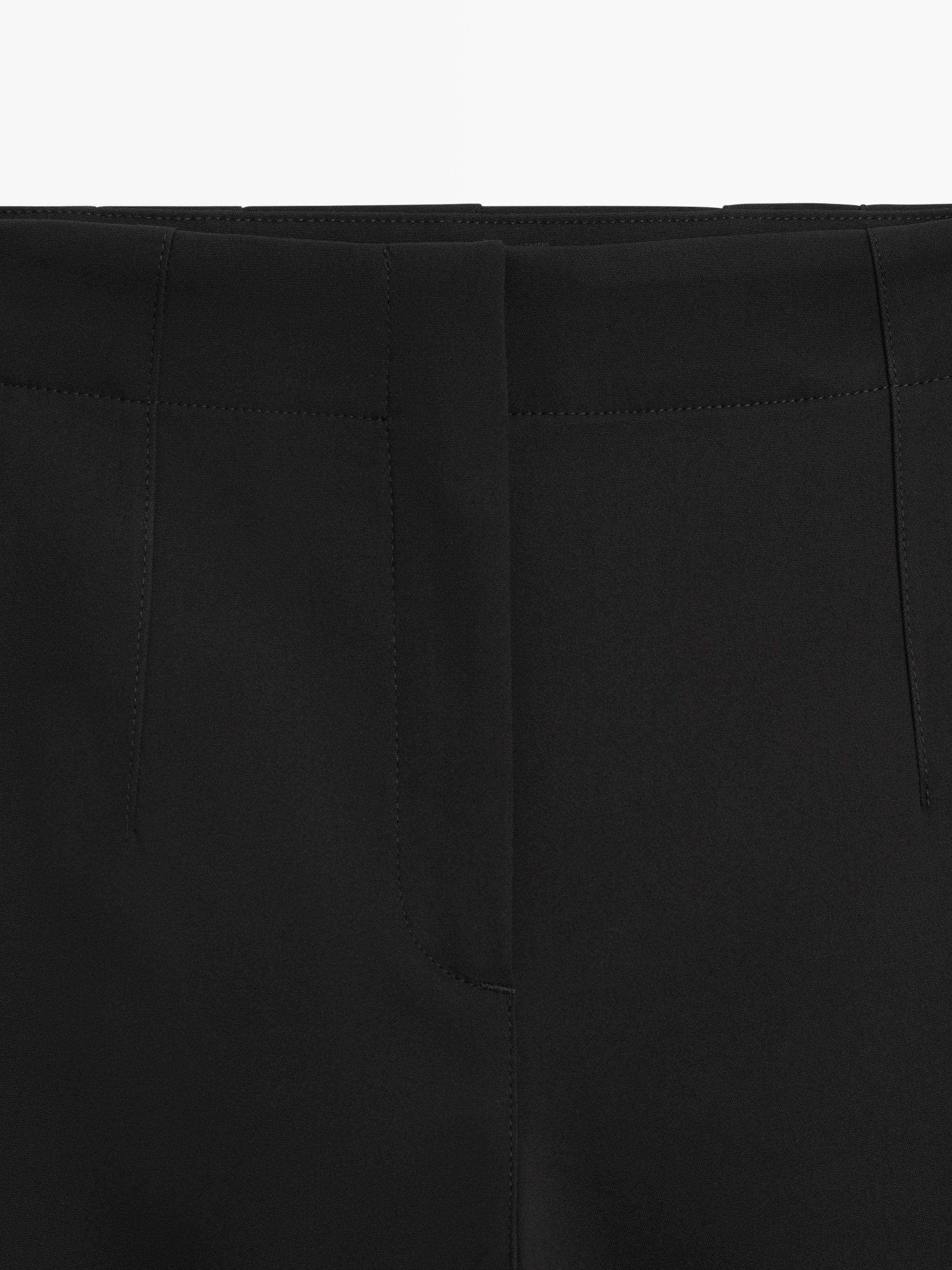 Technical cotton blend trousers