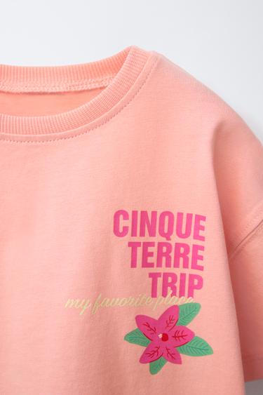 BEACH PRINT T-SHIRT - Pink by Zara - Image 2