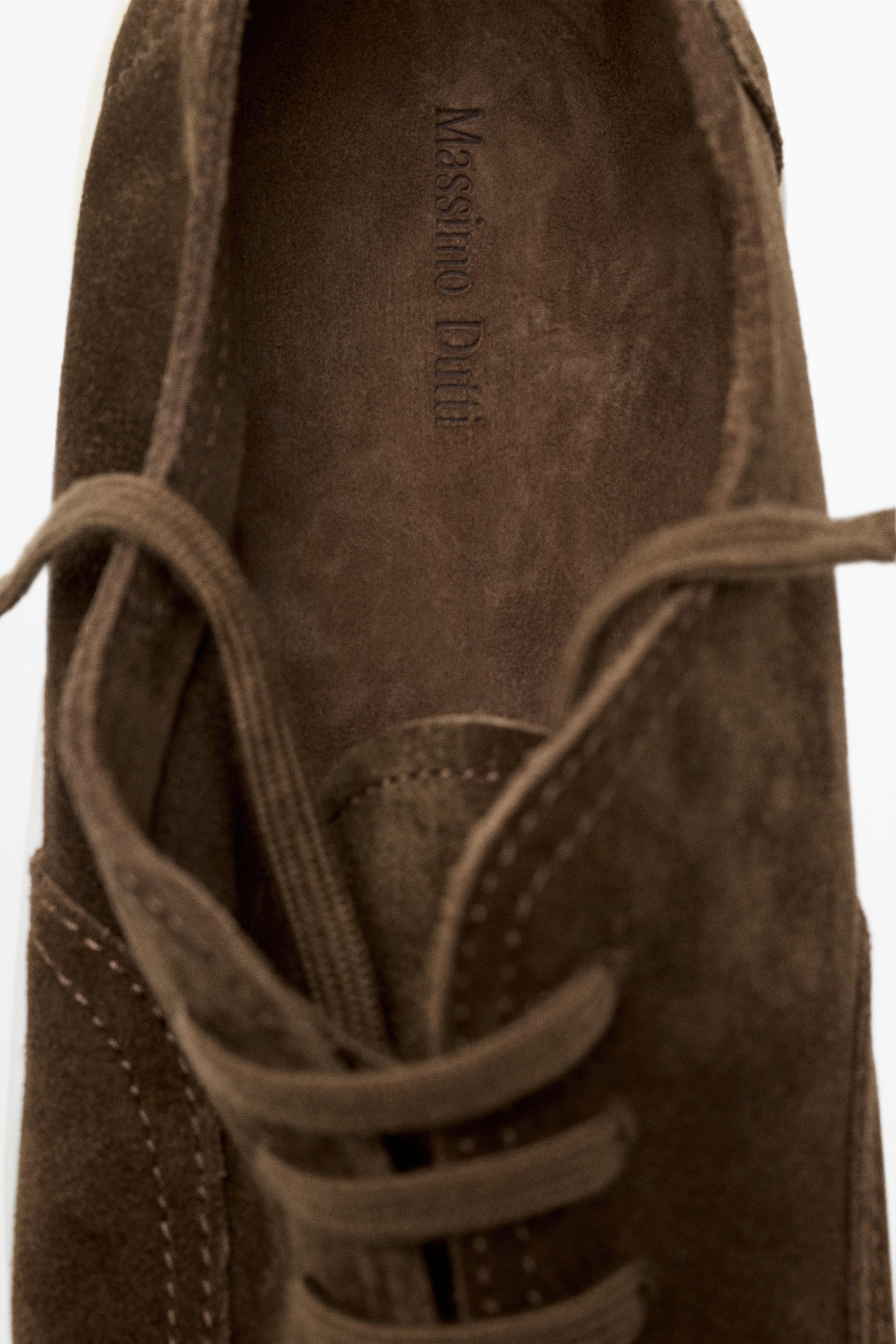Soft split suede leather sneaker