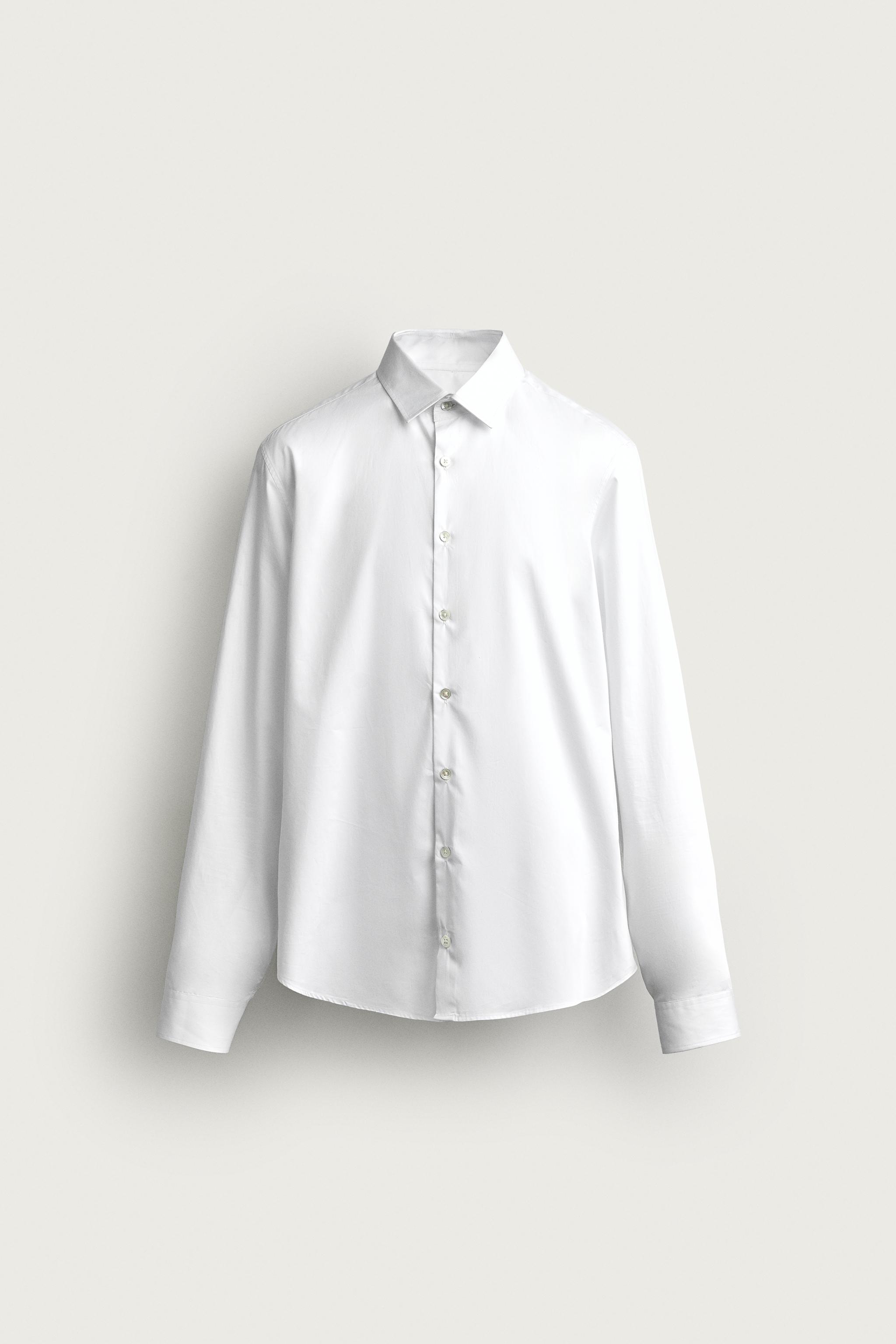 Zara PAMUKLU SLIM FIT GÖMLEK görsel 5
