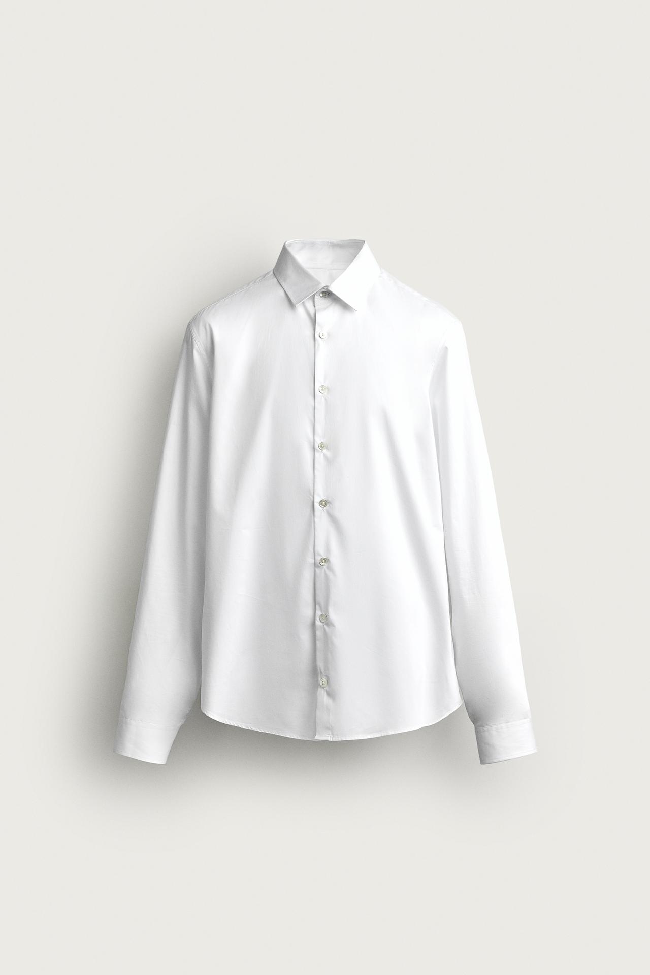 COTTON SLIM FIT SHIRT — White