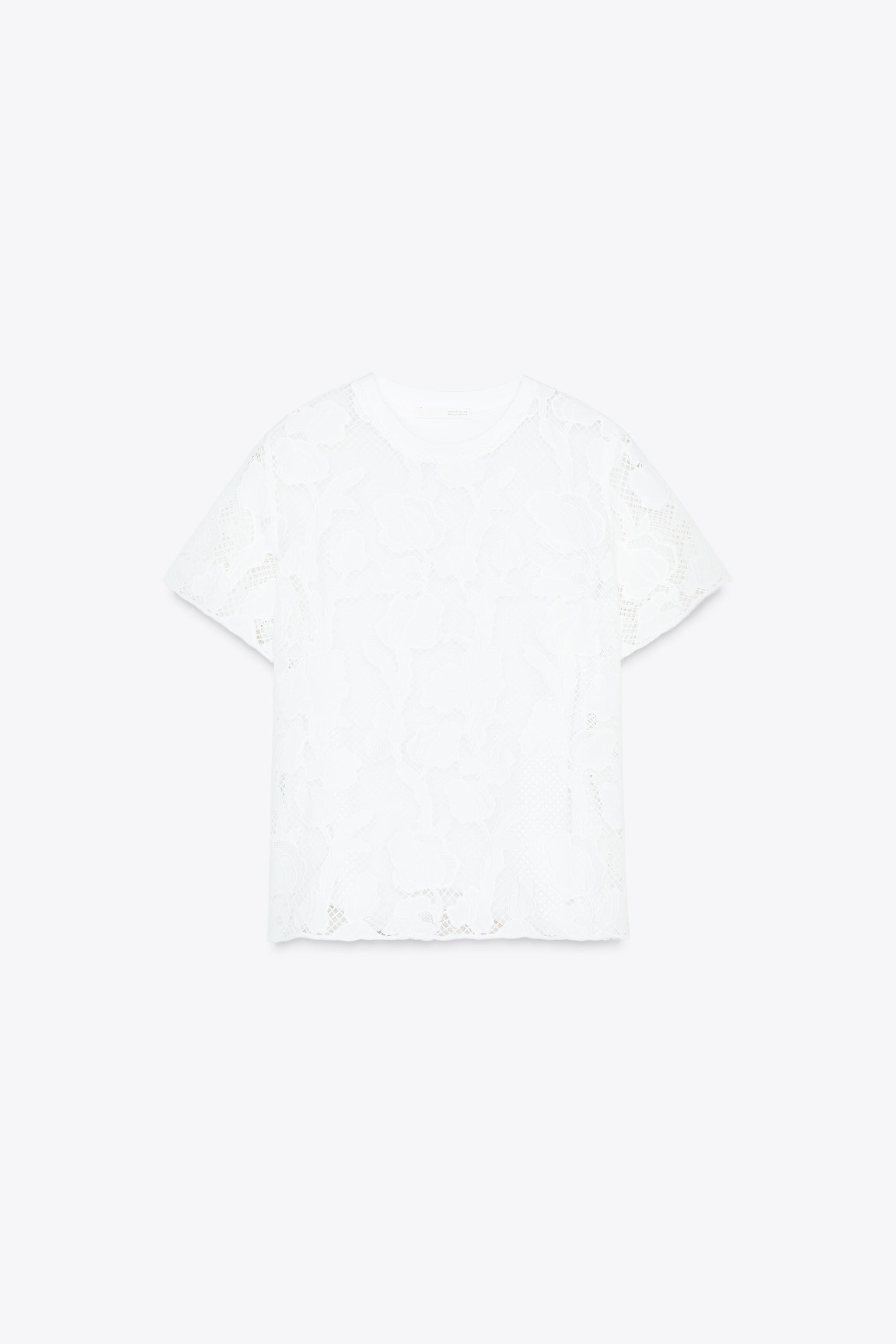 【ZARA】フロント刺繍Tシャツ ホワイト | 5070/192/250 ZARA】フロント刺繍Tシャツ ホワイト | 5070/192/250 (ZARA/T
