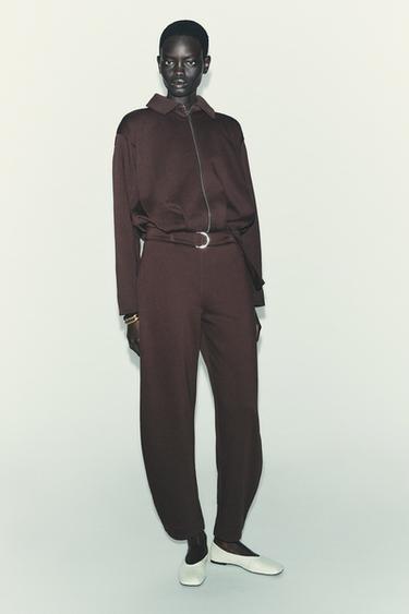 PANTALONS DE FELPA AMB CINTURÓ - Xocolata de Zara