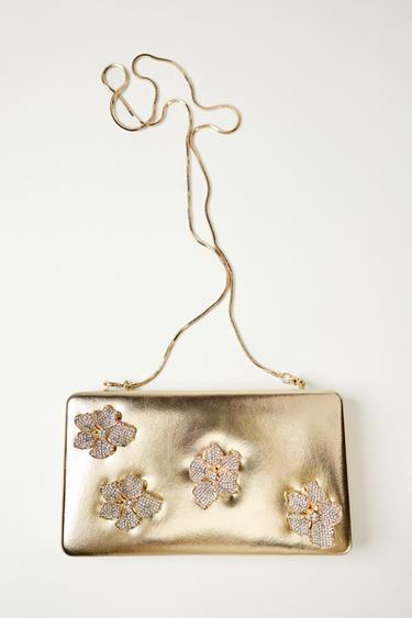 حقيبة صندوق بزخارف - ذهبي الخاص بـ Zara