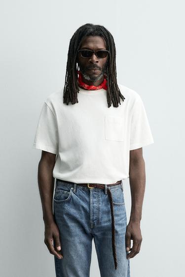 T-SHIRT WITH POCKET AARON LEVINE X ZARA - Ecru by Zara