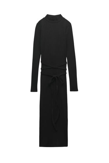 RIBBED CUT-OUT DRESS