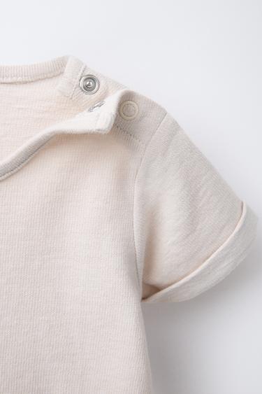 TWO-PACK OF SHORT SLEEPSUITS - Beige by Zara - Image 3