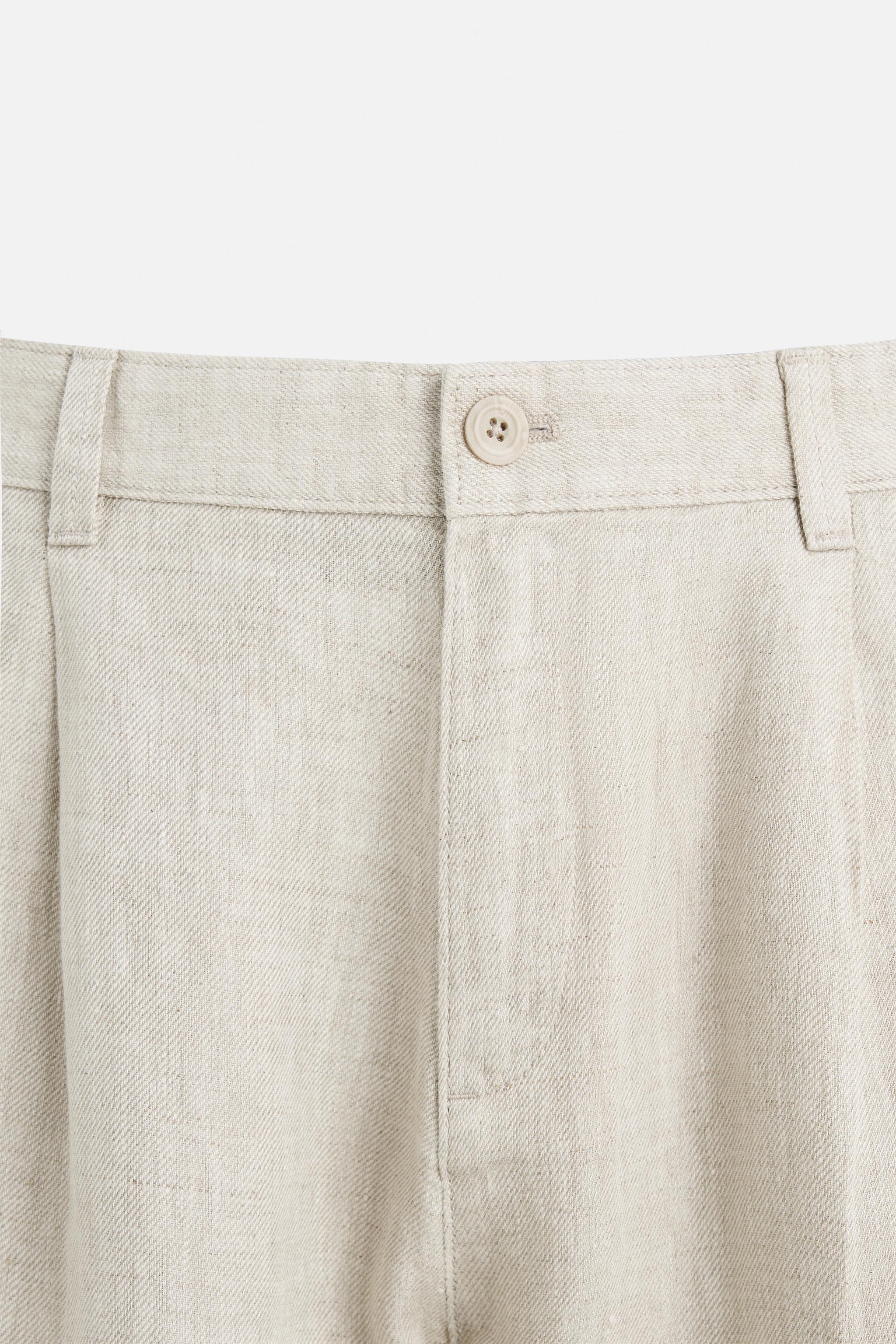 リネン100％パンツ - ホワイト | ZARA Japan / 日本